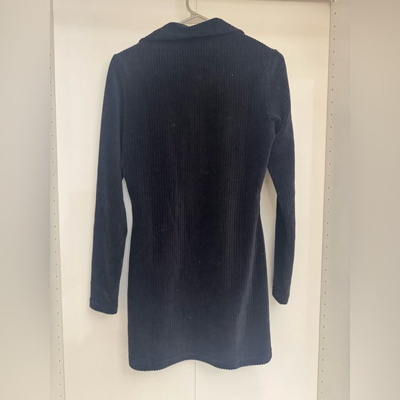 & Other Stories - Zip Collar Velour Mini Dress - S - Picture 3 of 5